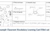 Classroom vocabulary learning cards student in classroom