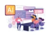 Maximising presentation skills AI graphic illustration