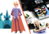 To add or not to add, that is the challenge A split image showing a cartoon knight with a crown beside a castle on the left, and photographs of people being printed by a printer on the right.