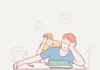 NeuroBreaks in the language classroom illustration of two boys looking confused in classroom