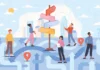 Why a career dance works for both parties illustration of people and directions signs
