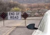 The end of the road end of road sign