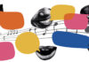 Consonant clusters: one beat at a time A collage of black and white mouths with colourful speech bubbles and musical notes on a staff.