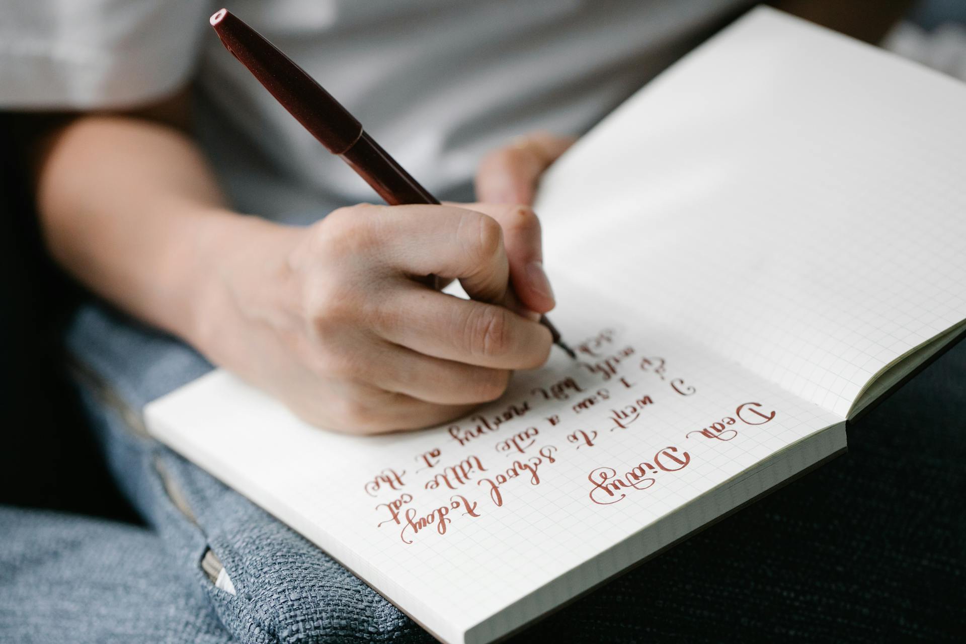 writing in book