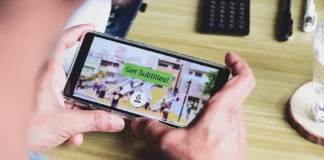 Subtitles in language learning subtitles on smartphone
